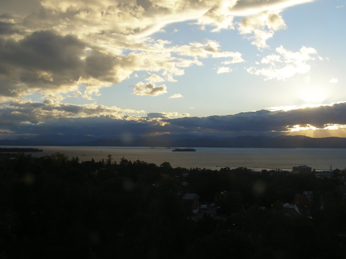 Left view, Burlington sunset on Monday, October 5, 2026