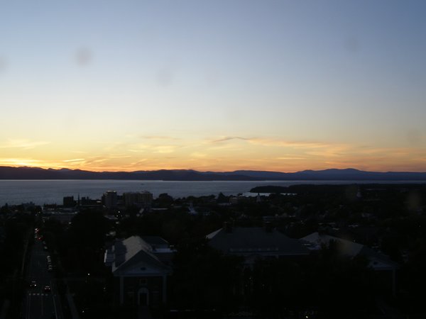 Burlington sunset on Tuesday, October 6, 2026 at 6:43 PM EDT