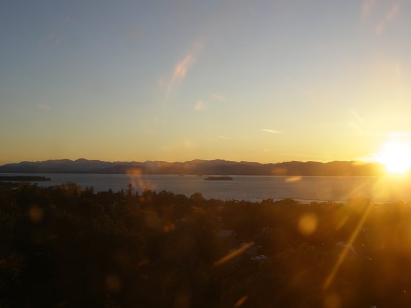 Burlington sunset on Tuesday, October 6, 2026 at 6:18 PM EDT