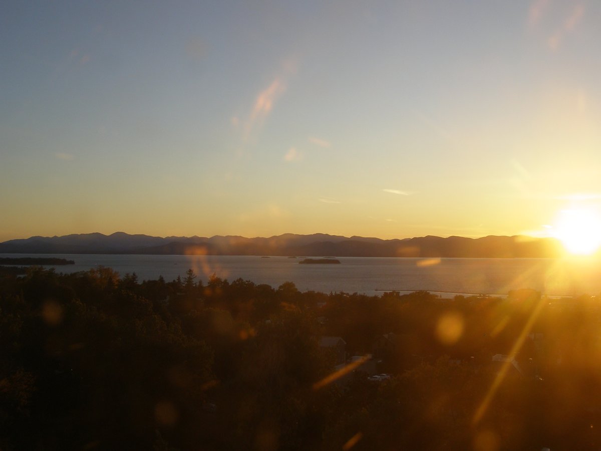 Left view, Burlington sunset on Tuesday, October 6, 2026
