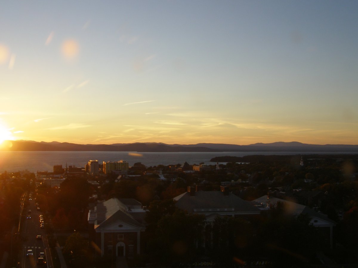 Right view, Burlington sunset on Tuesday, October 6, 2026