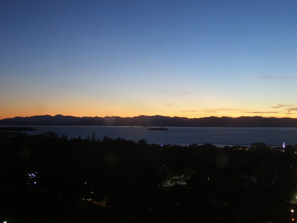 Burlington sunset on Tuesday, October 6, 2026 at 7:13 PM EDT