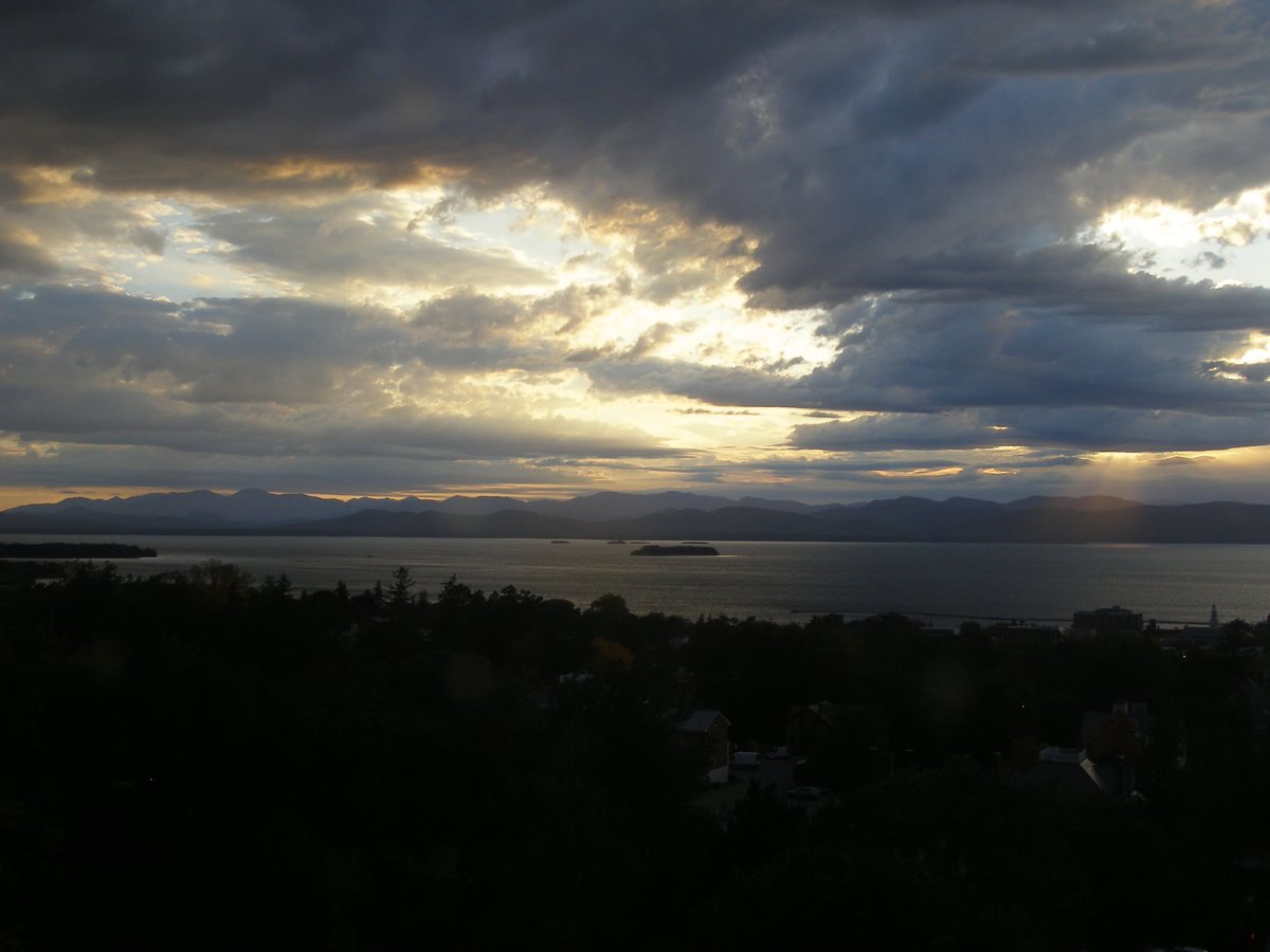 Left view, Burlington sunset on Wednesday, October 7, 2026