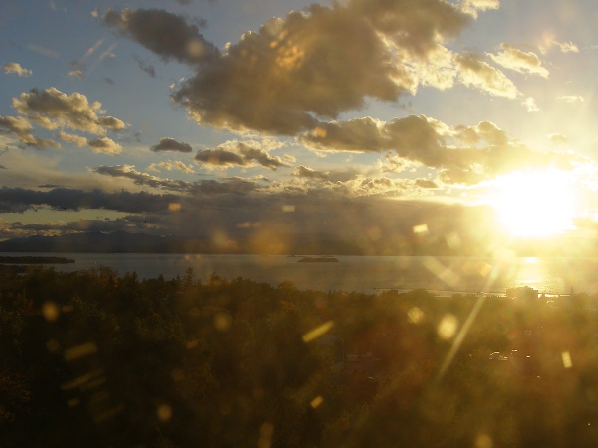 Left view, Burlington sunset on Thursday, October 8, 2026