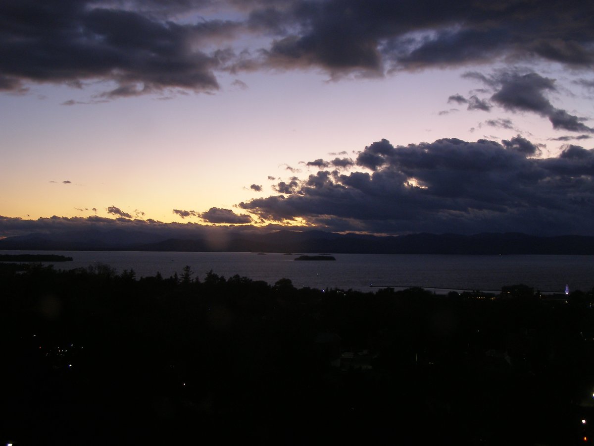 Left view, Burlington sunset on Friday, October 9, 2026