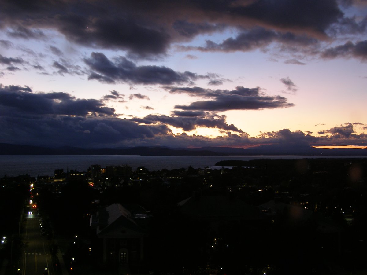 Right view, Burlington sunset on Friday, October 9, 2026