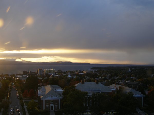 Burlington sunset on Friday, October 9, 2026 at 6:13 PM EDT